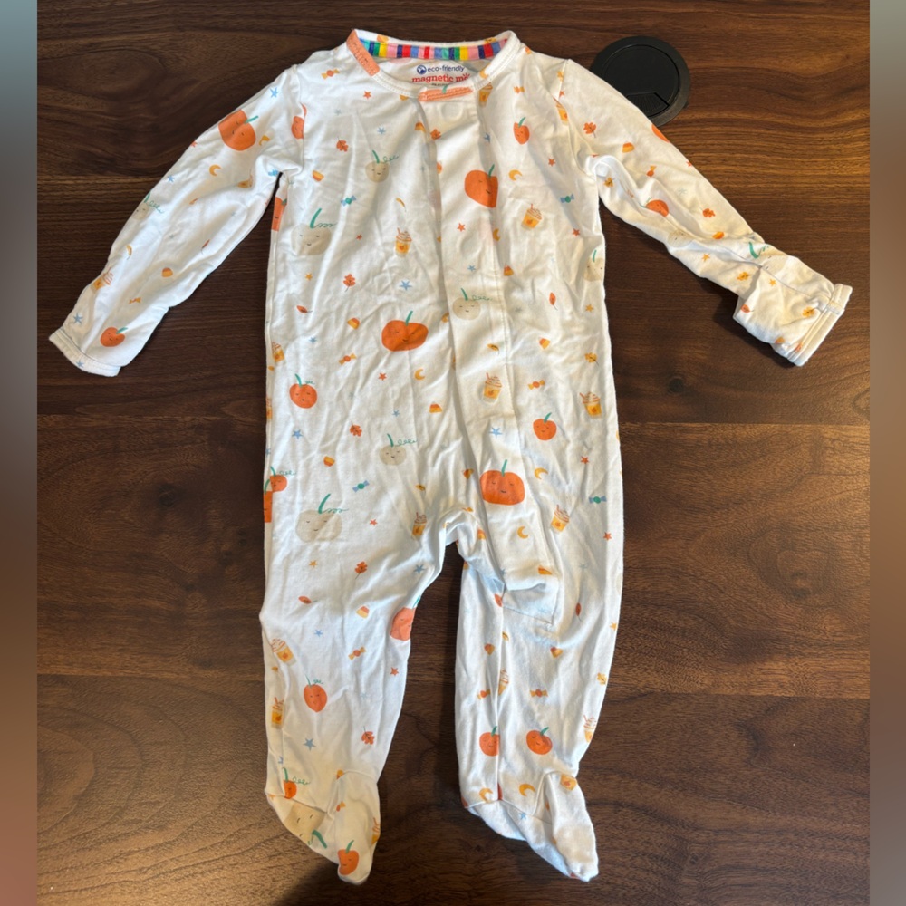 Magnetic Me 0-3 M Pumpkin Spice Footie
